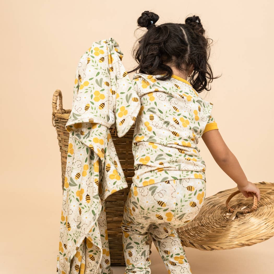 Happy Honey Bees Luxury Bamboo Blanket