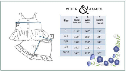 Kids Blue Check Gingham Ruffle Button Short Set