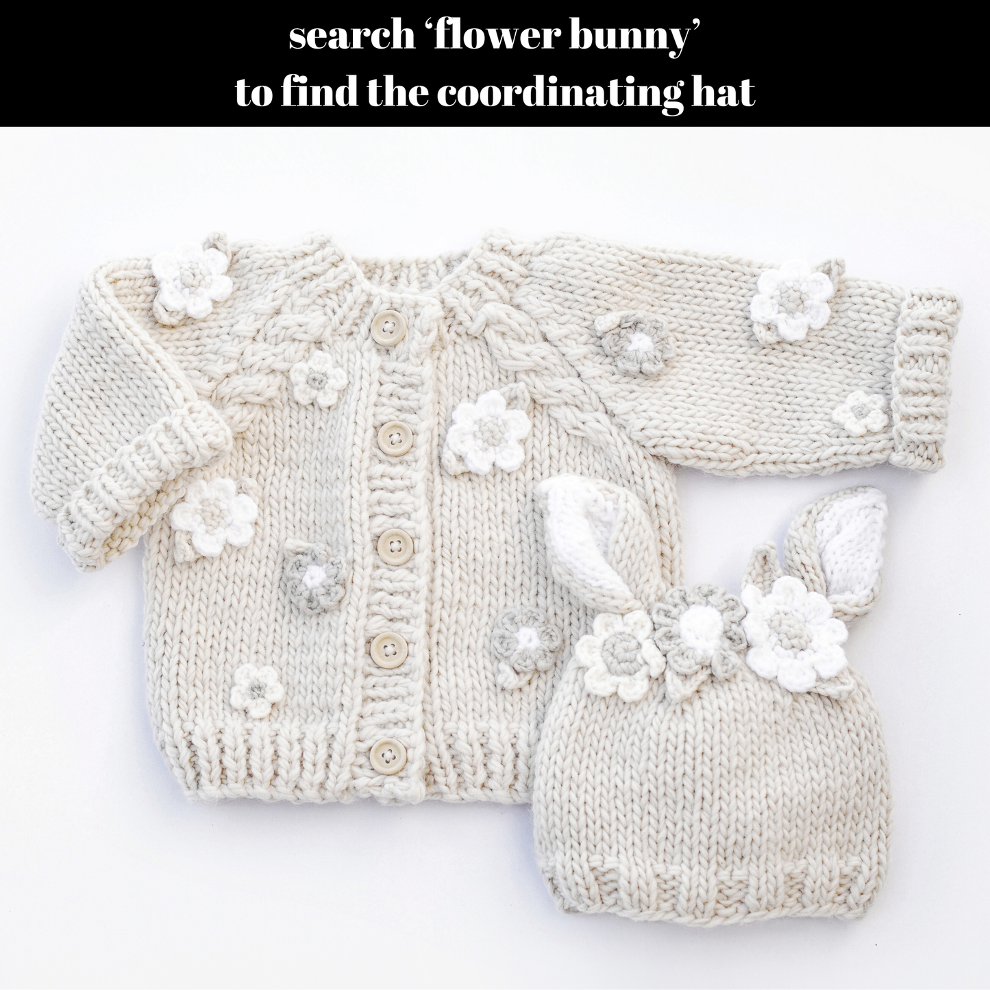 Flower Cardigan Sweater Natural Baby & Toddler due July