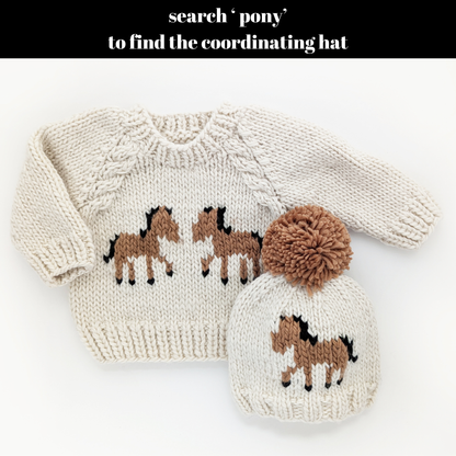 Pony Sweater Natural for Baby & Toddler due July