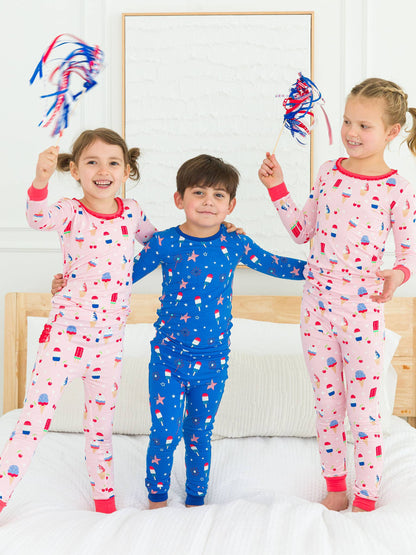 Toddler Girls Sweet Freedom Bamboo Viscose Ruffle Long Sleeve Pajama Set