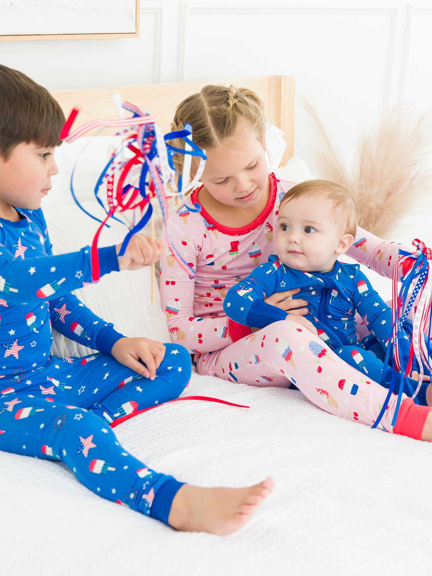 Boys Freedom Fireworks Bamboo Viscose Long Sleeve Pajama Set