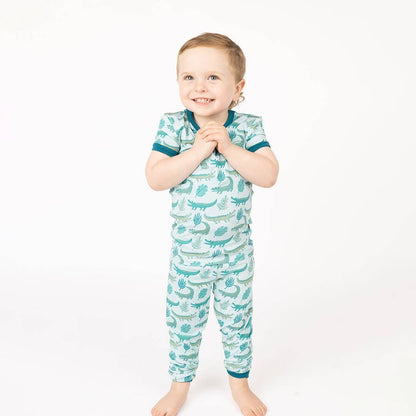 Later Gator Alligator Kids Bamboo Pajamas Sleepwear Set