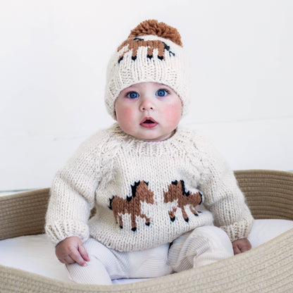 Pony Sweater Natural for Baby & Toddler due July