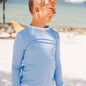 Kids Summer Swimwear - Rashguard - Blue Gingham
