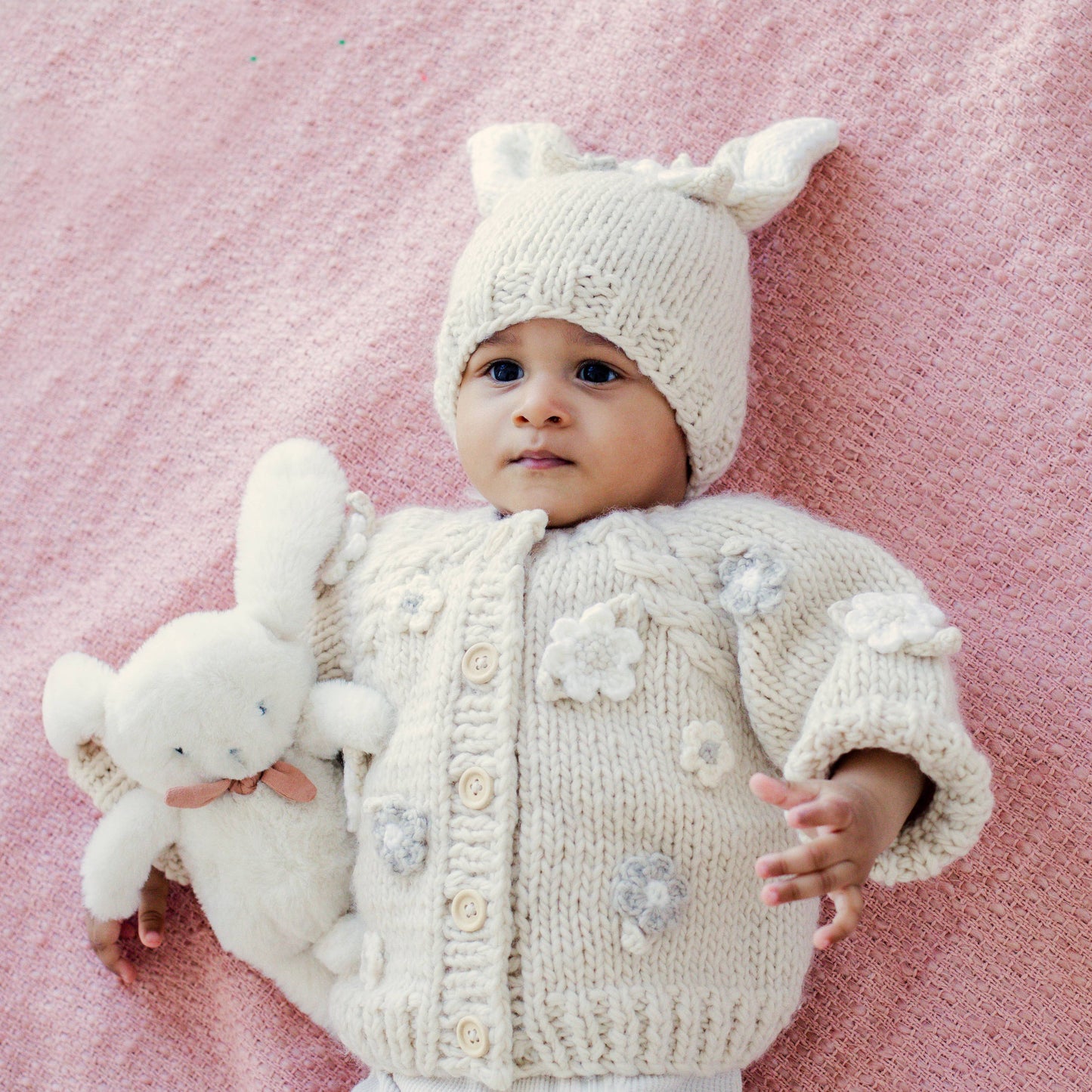 Flower Cardigan Sweater Natural Baby & Toddler due July