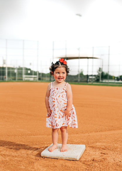 Muslin Smocked Tube Dress, Baseball Game