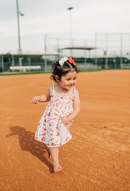 Muslin Smocked Tube Dress, Baseball Game