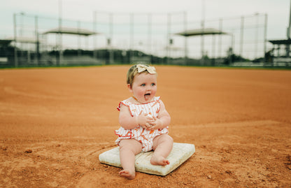 Muslin Ric-Rac Ruffle Sunsuit, Baseball Game