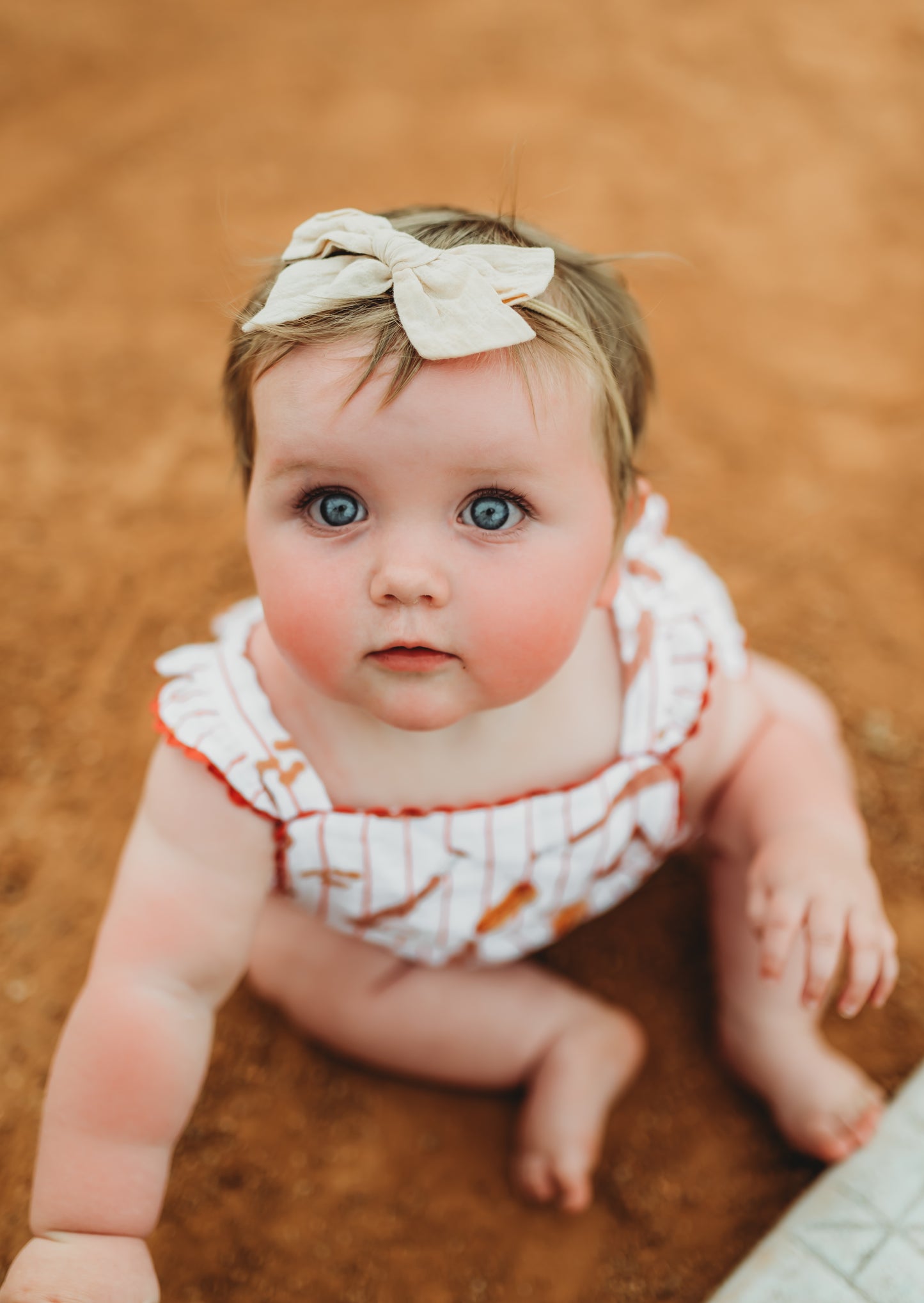 Muslin Ric-Rac Ruffle Sunsuit, Baseball Game