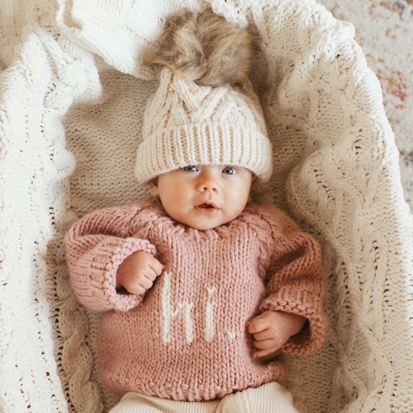 Hi. Rosy Crew Neck Sweater Baby & Toddler