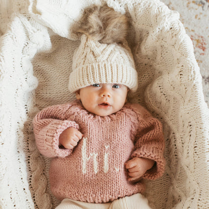 Hi. Rosy Crew Neck Sweater Baby & Toddler