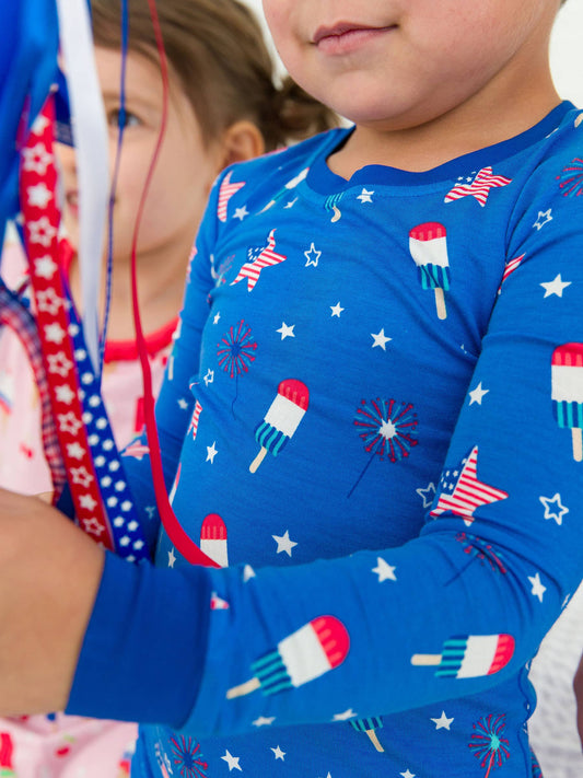 Boys Freedom Fireworks Bamboo Viscose Long Sleeve Pajama Set