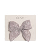 Baby & Kids Muslin Bow Clip - Lucia Floral / Lilla