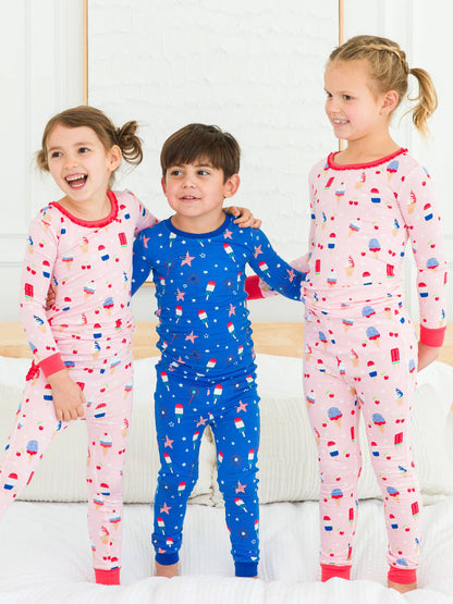Boys Freedom Fireworks Bamboo Viscose Long Sleeve Pajama Set
