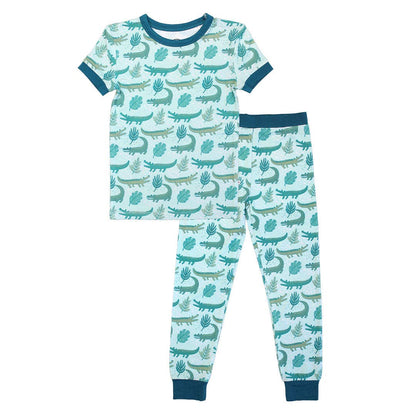 Later Gator Alligator Kids Bamboo Pajamas Sleepwear Set