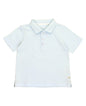 Boys Light Blue Pique Short Sleeve Polo Shirt